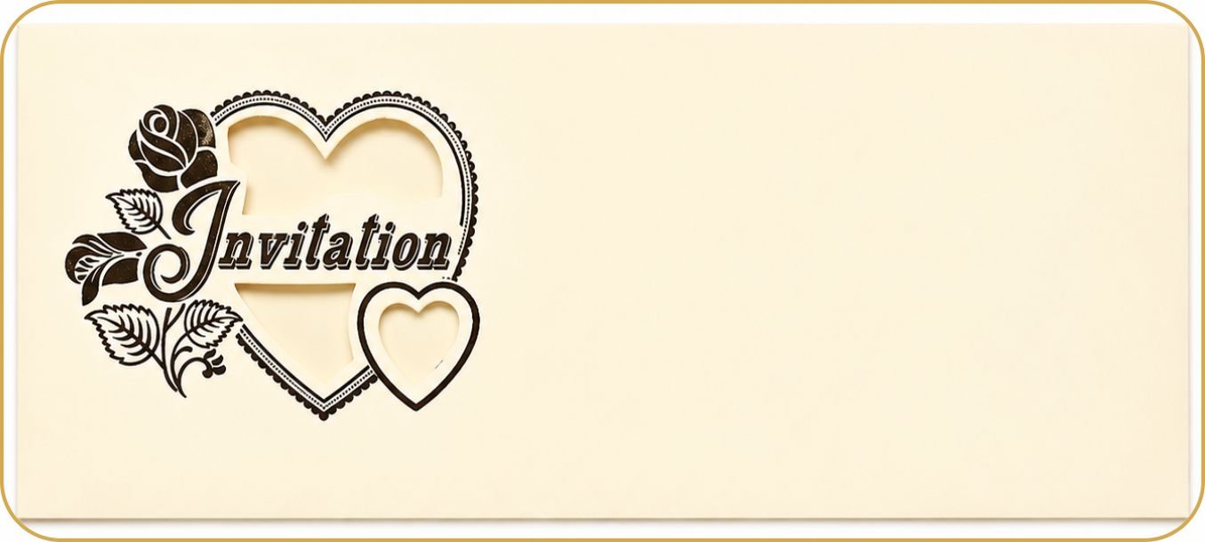 Premium Wedding Invitation Card | 10x4.5 Landscape Card